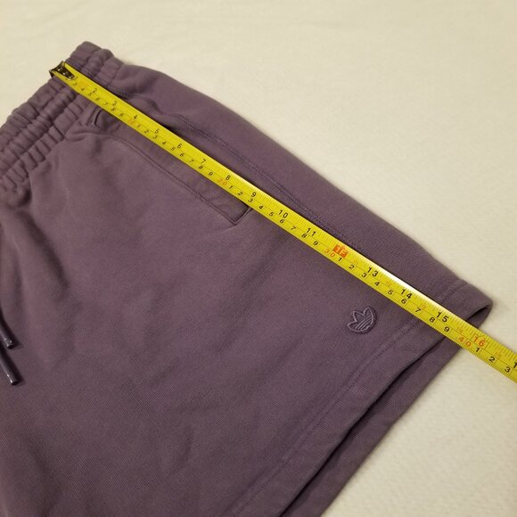 Adidas Originals Short Medium Cotton Sweat Shorts Purple 6in Inseam Men Bottoms - Picture 9 of 11